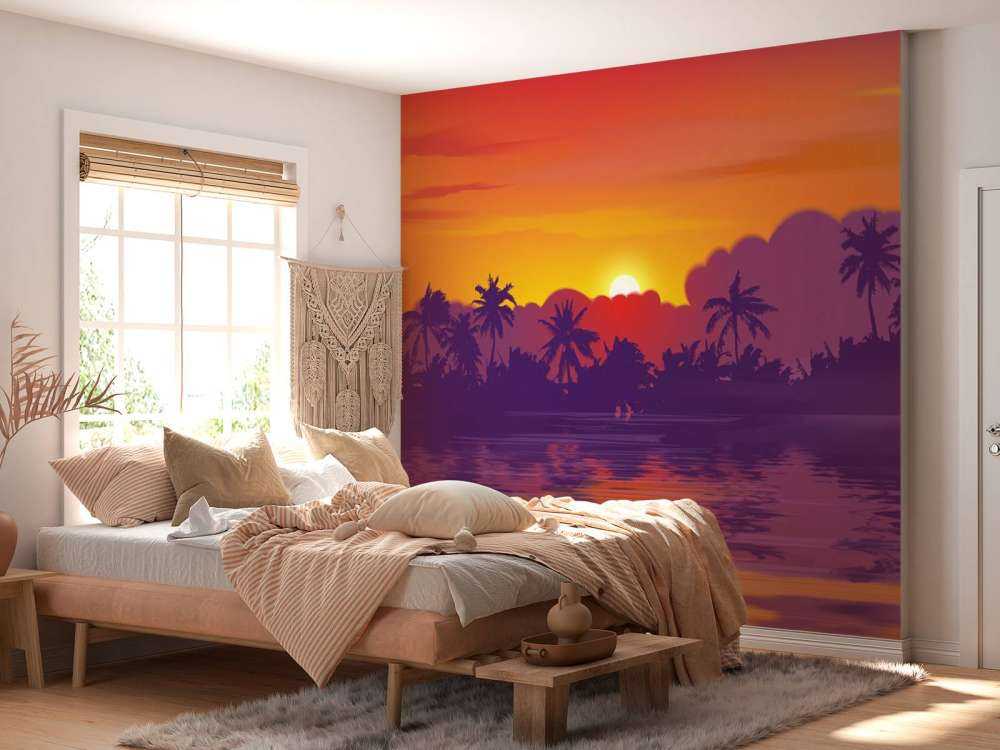 Colored sunset