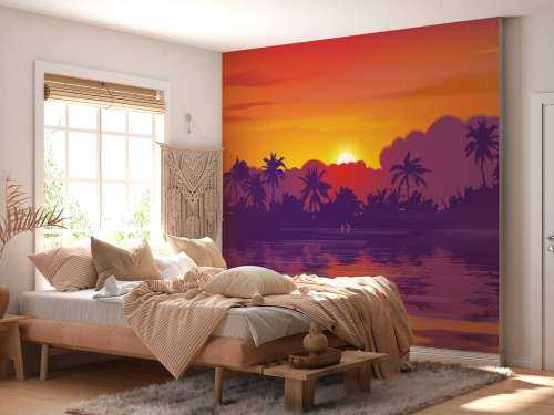 Colored sunset