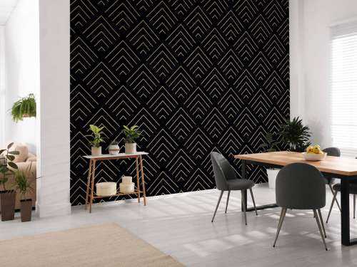 Golden lines, black