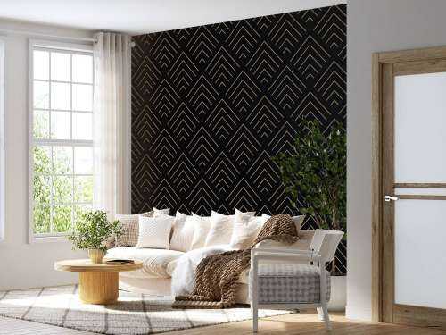Golden lines, black