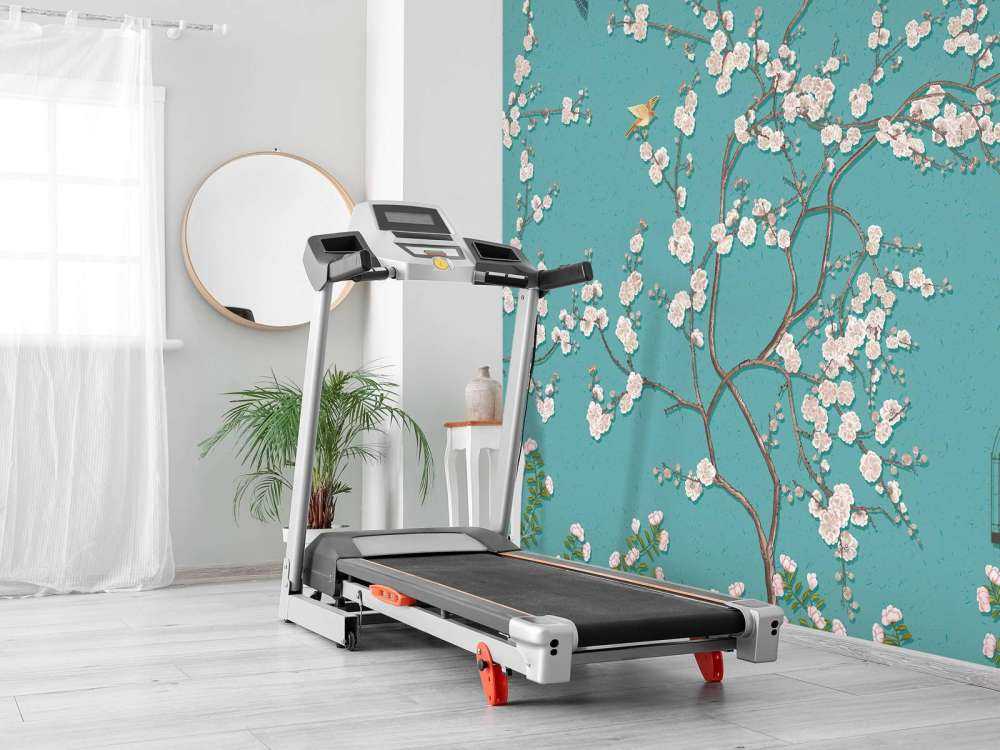 Drawn blossom tree with birds