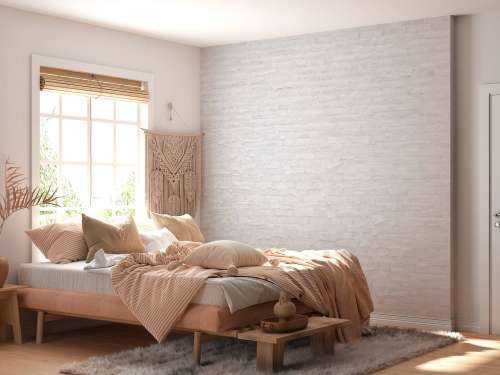 White bricks with cement