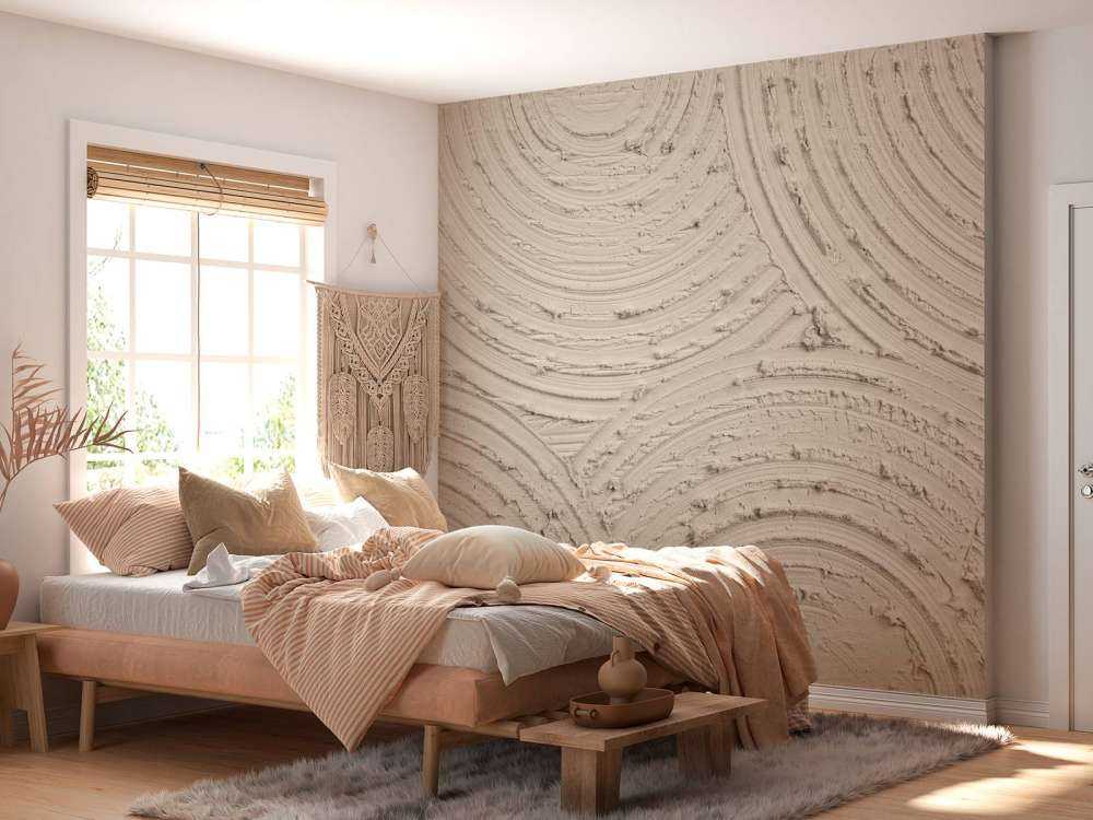 Zen circles coarse structure in linen