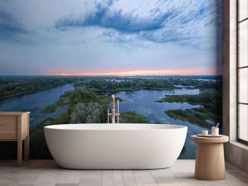 Blauwe zonsondergang