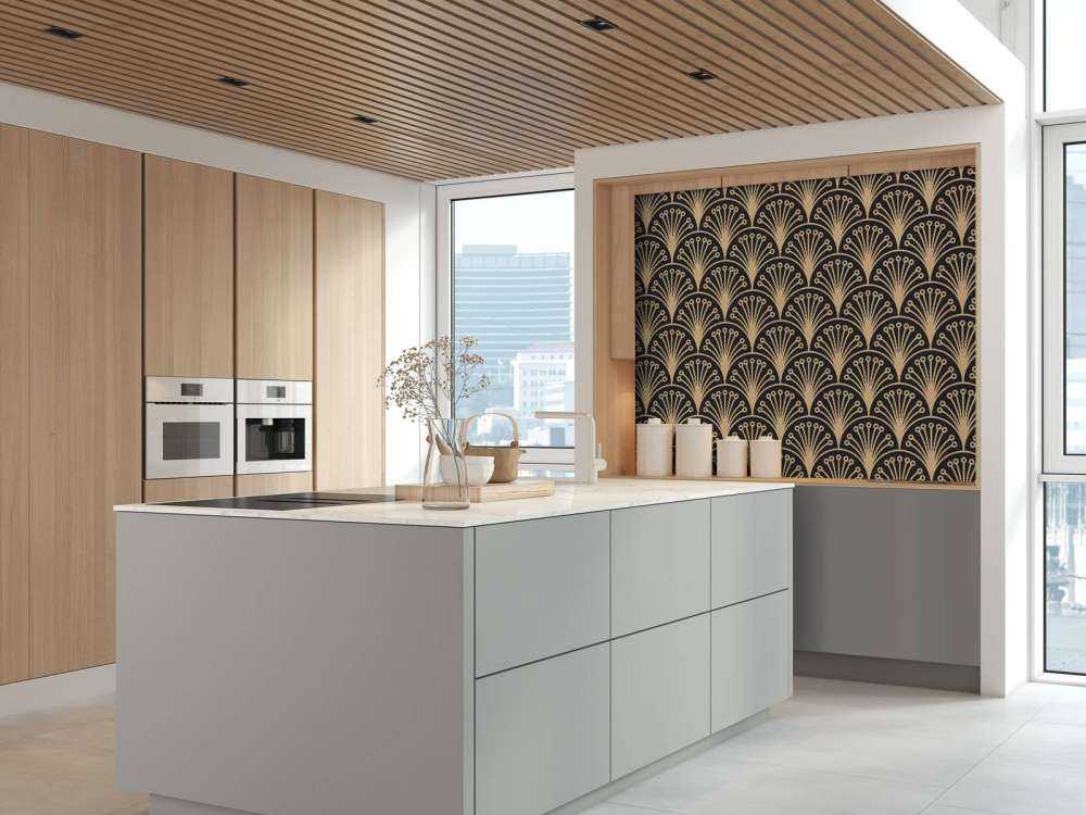 Gold art deco flowers