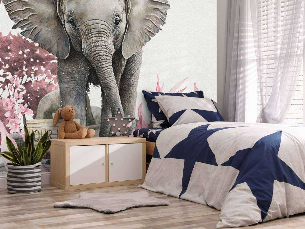 Elephant in the jungle pink