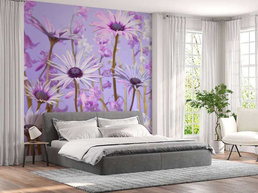 Colourful purple flowers