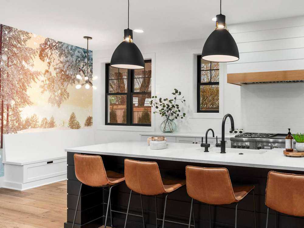 Pine trees with snow