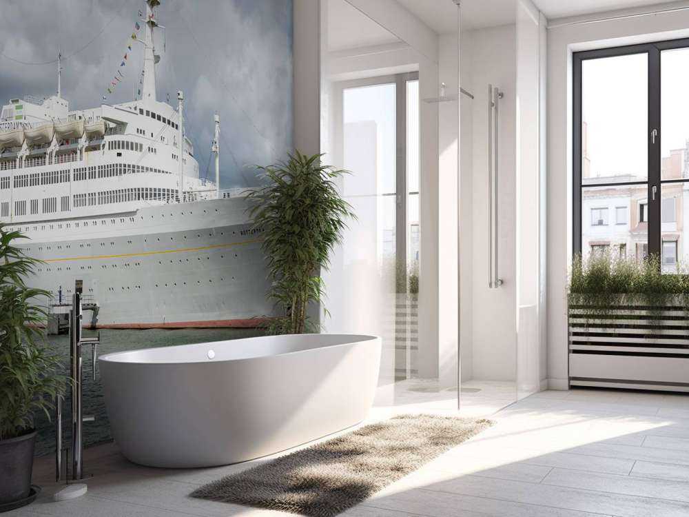 Stylish ocean giant in the harbor