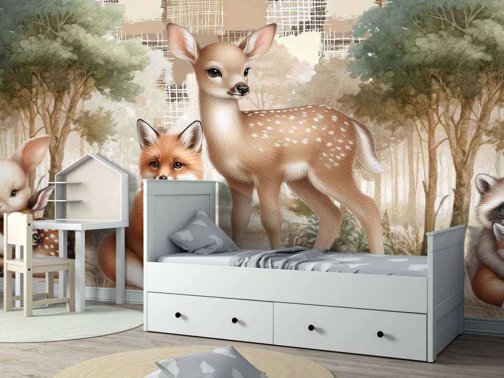 Wild animals in warm tones