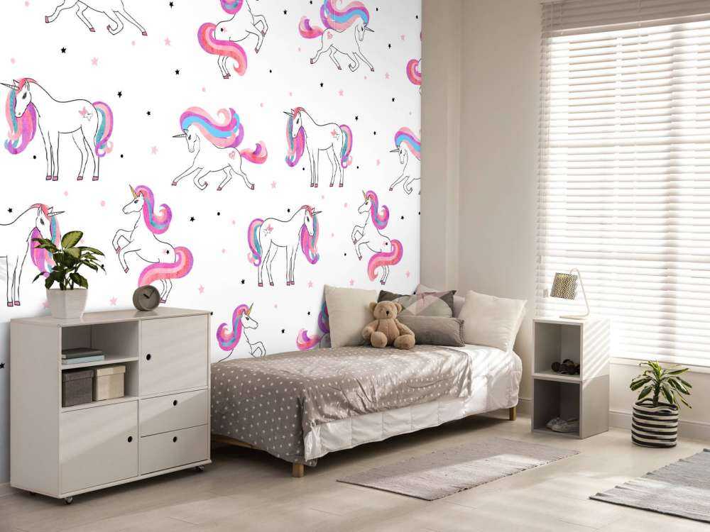 Unicorns with pink moons