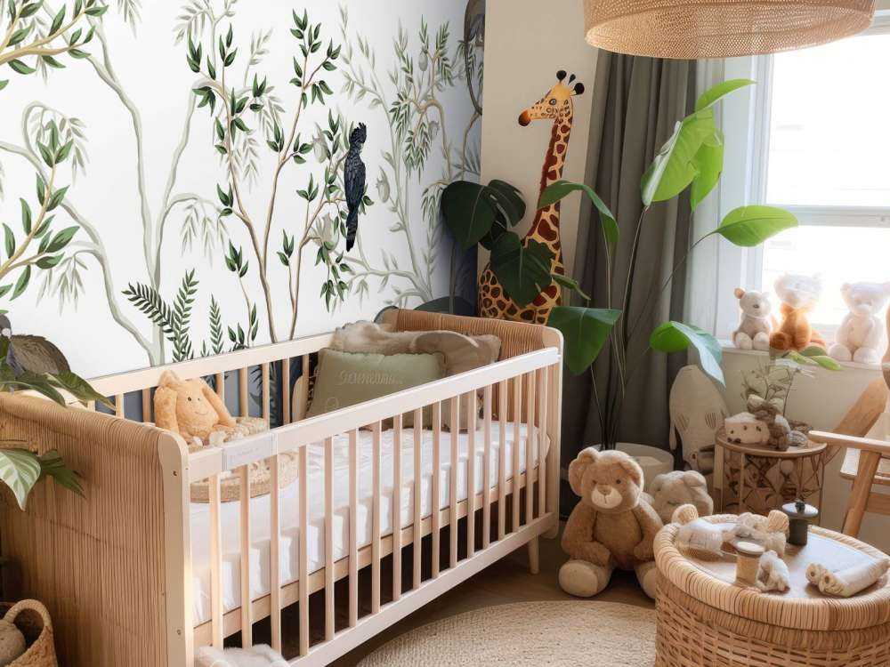 Drawn animals in the jungle