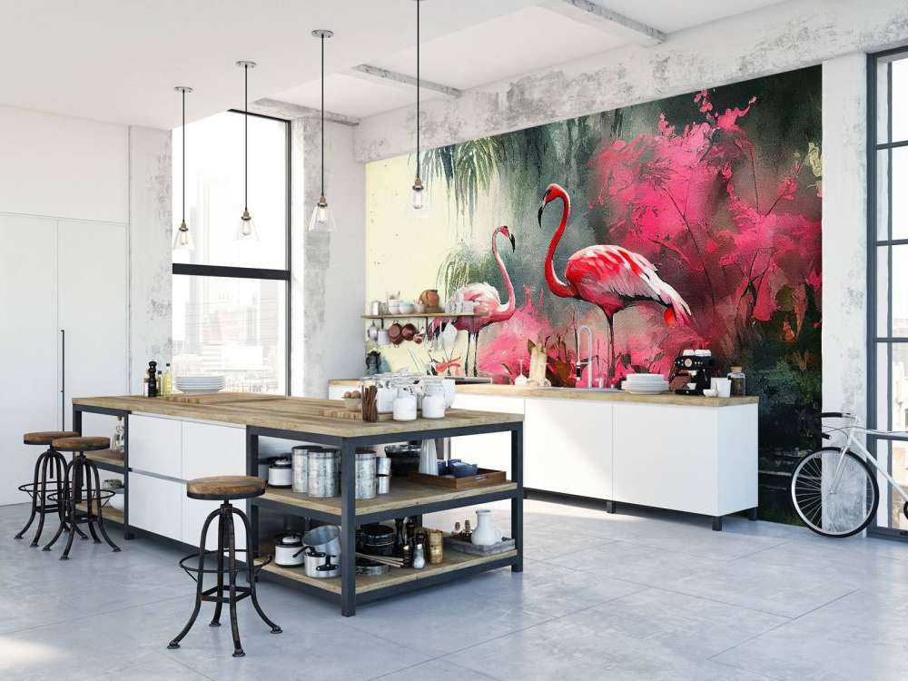 Carmine Flamingo Sketch