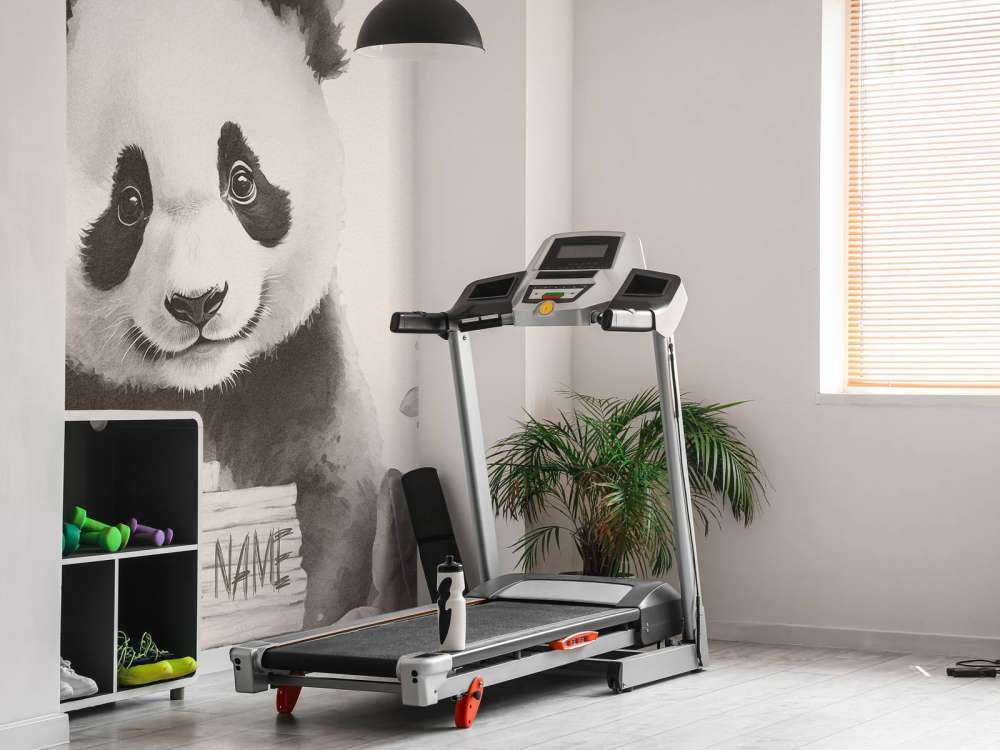 Baby panda in the jungle beige