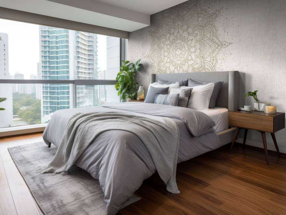 Golden Sparkling Mandala - beige