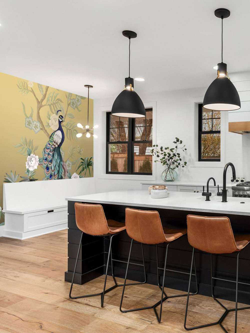 Peacocks and Peonies - Gold