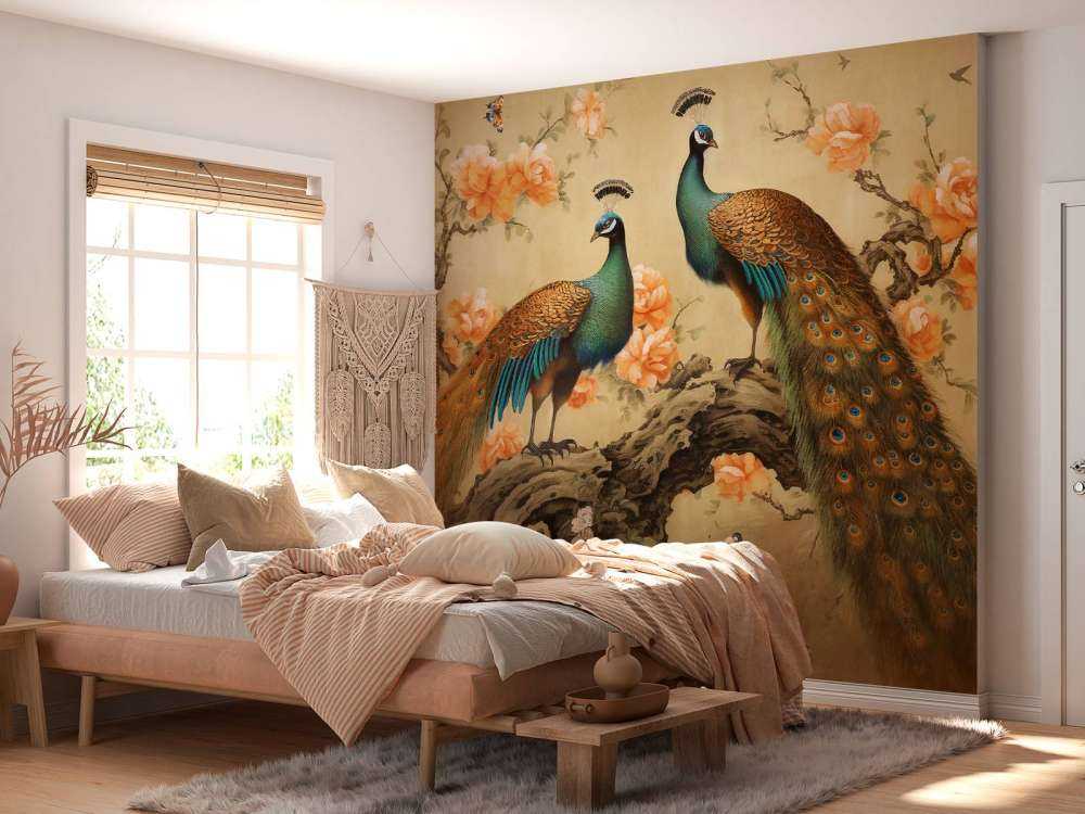 Peacock Dance in Blossom Glow