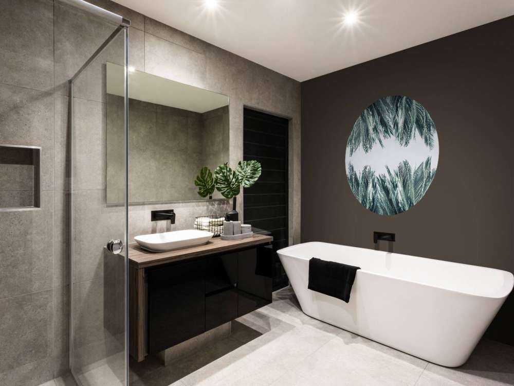 Palm leaves on white background