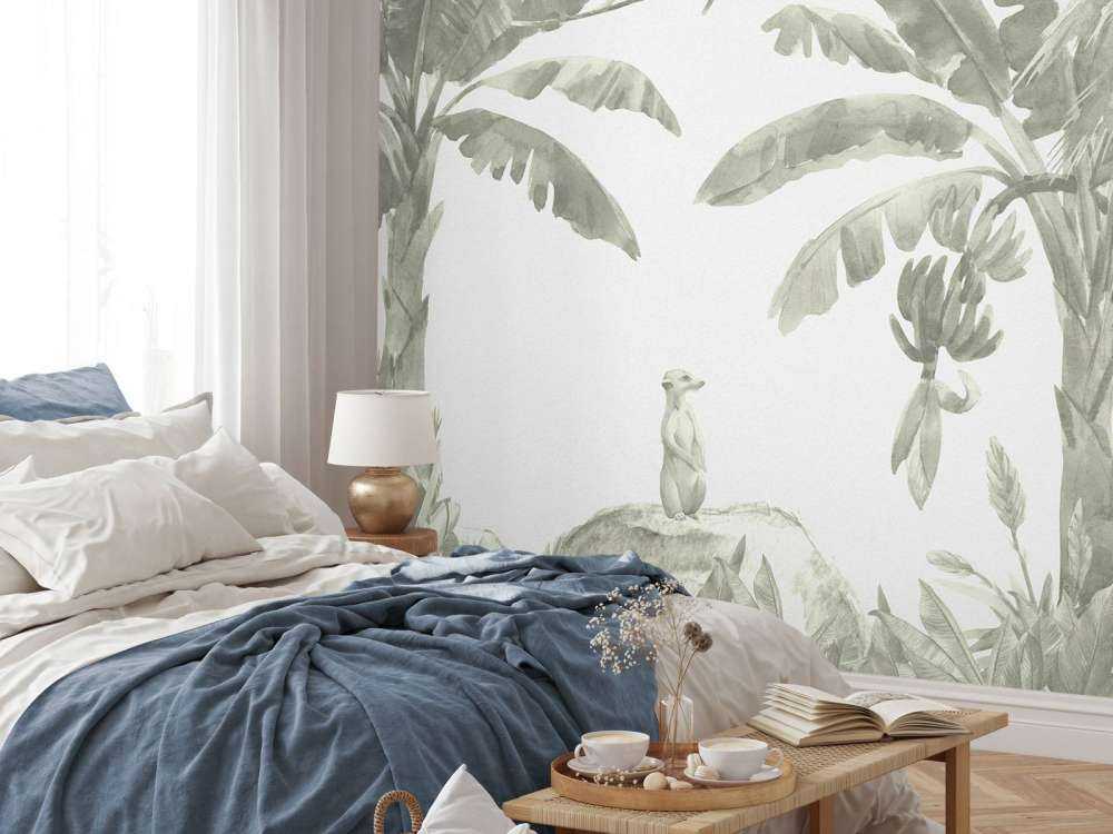 Small jungle animals in green