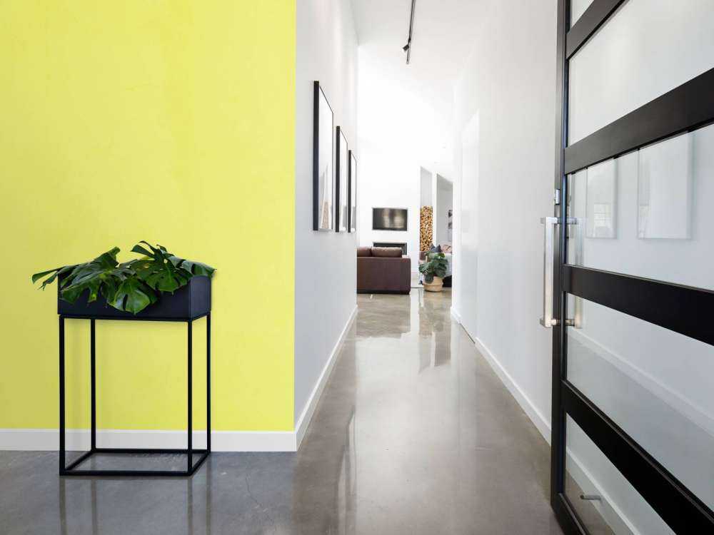 Lime yellow concrete