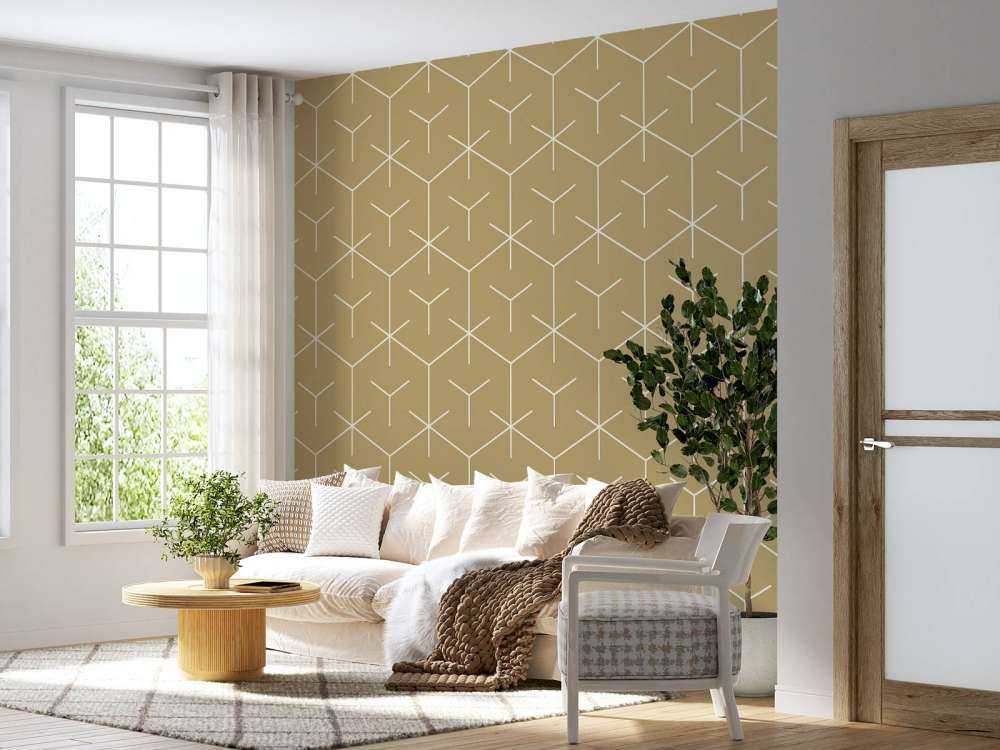 Geometric hexagons, gold