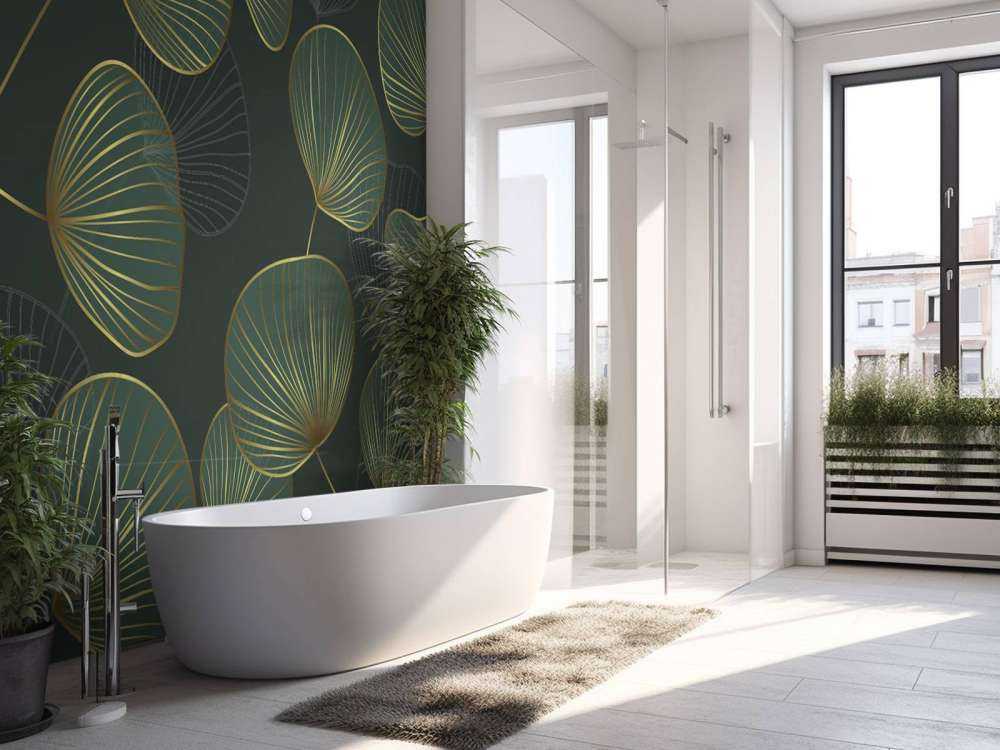 Ornate leaves with gold