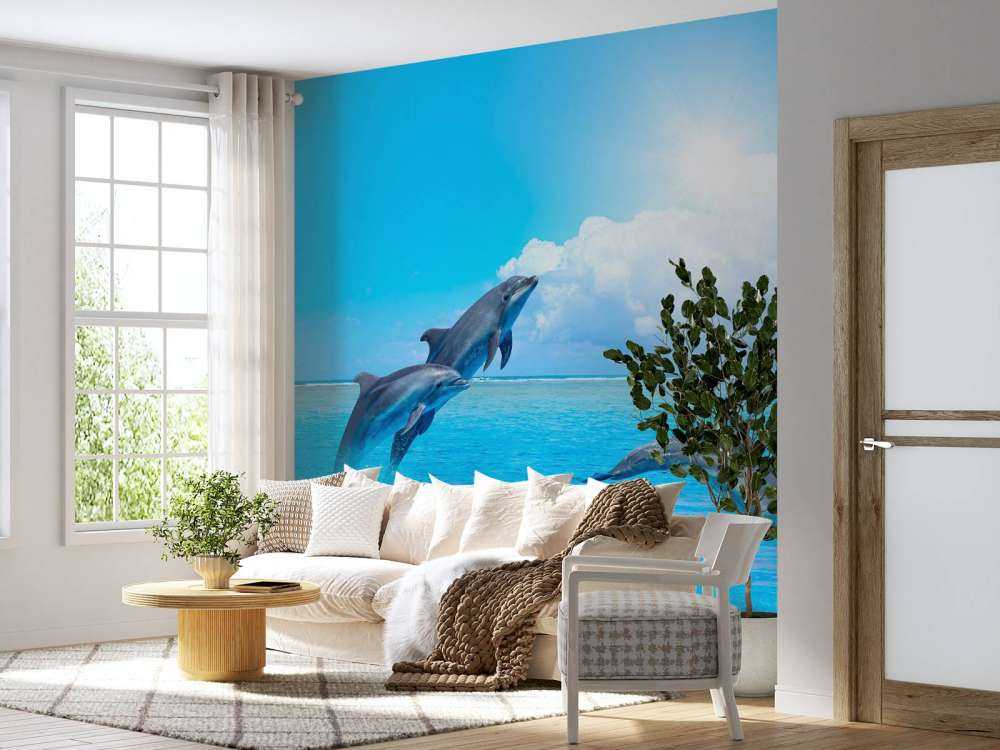 Dolphins in the ocean