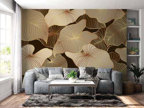 Brown tropical leaves
