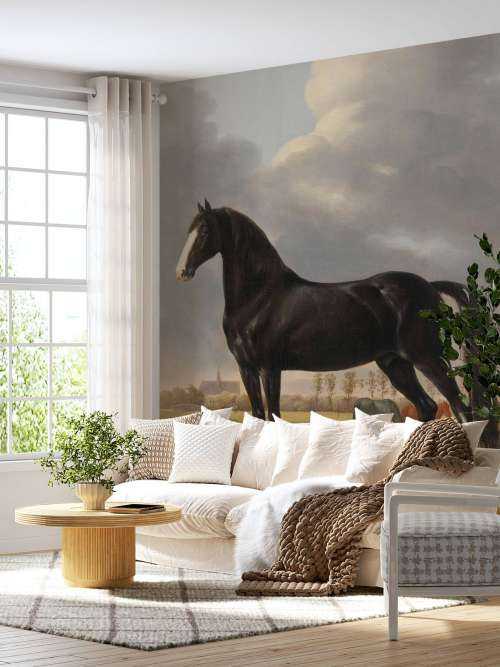 Photo wallpaper horse. The harddrawer De Vlugge