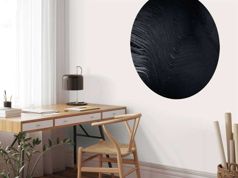 Old palm leaf in black and white
