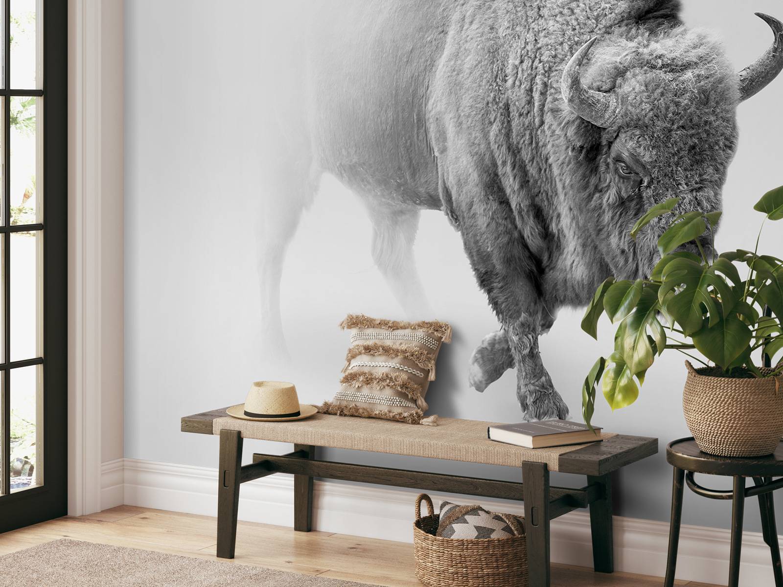 Bison black, white
