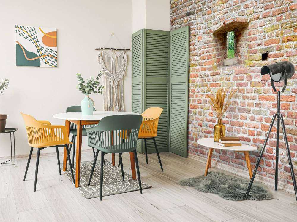 City wall with view through