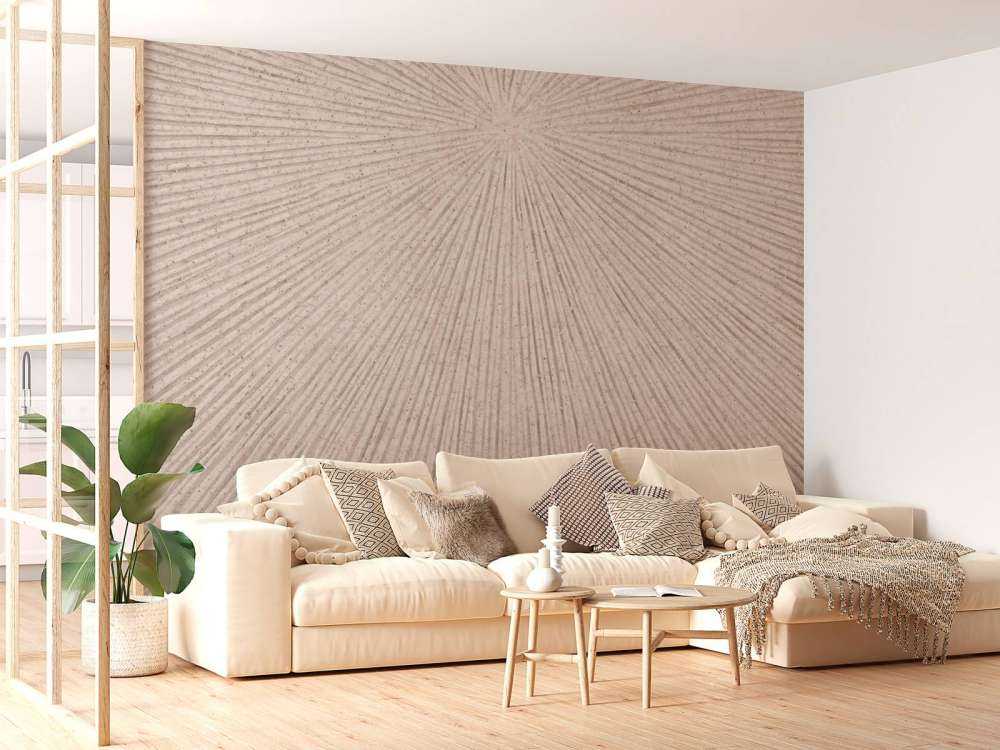 Structure with lines in linen brown