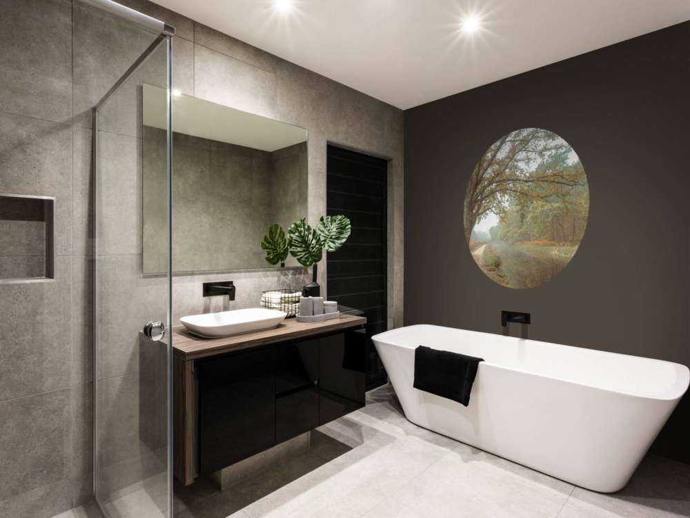 Lake in autumn forest