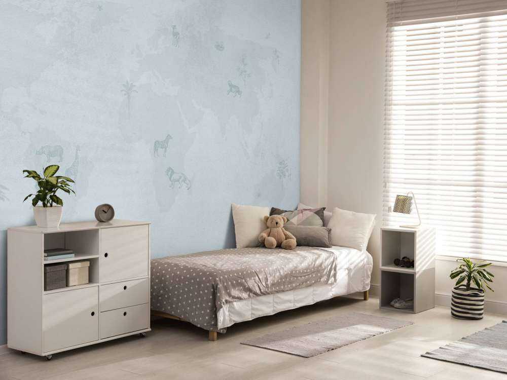 World map sketch blue