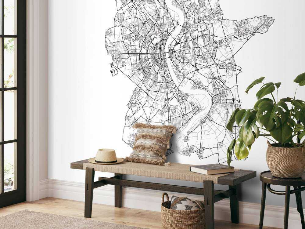 Map of Cologne, white