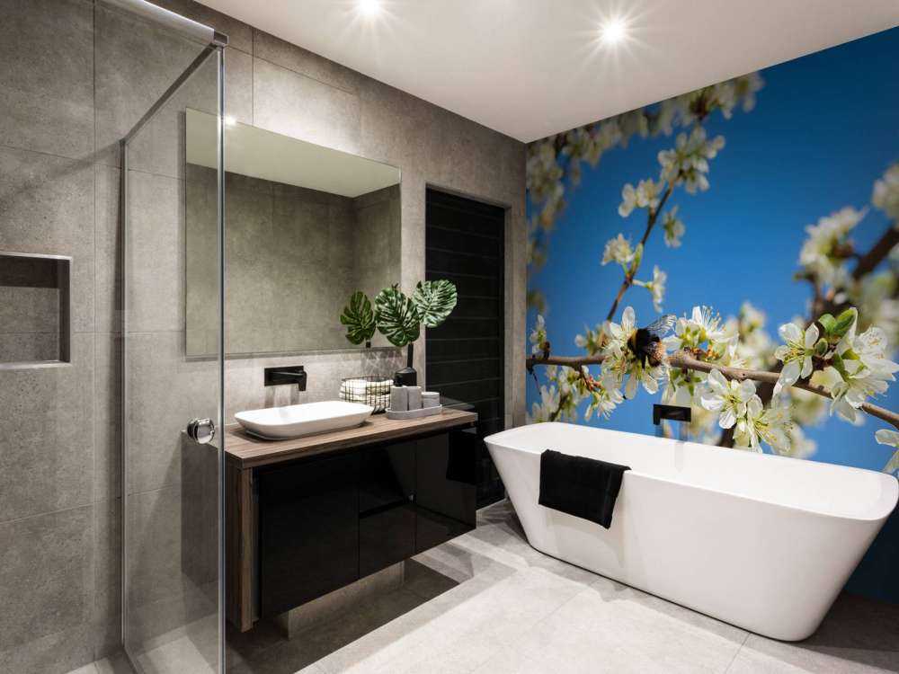 Bumblebee with white blossoms