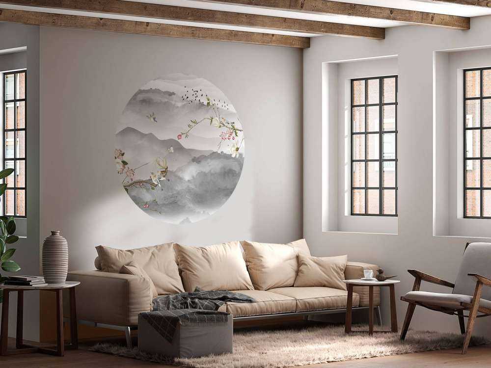 Grey mountains and hills