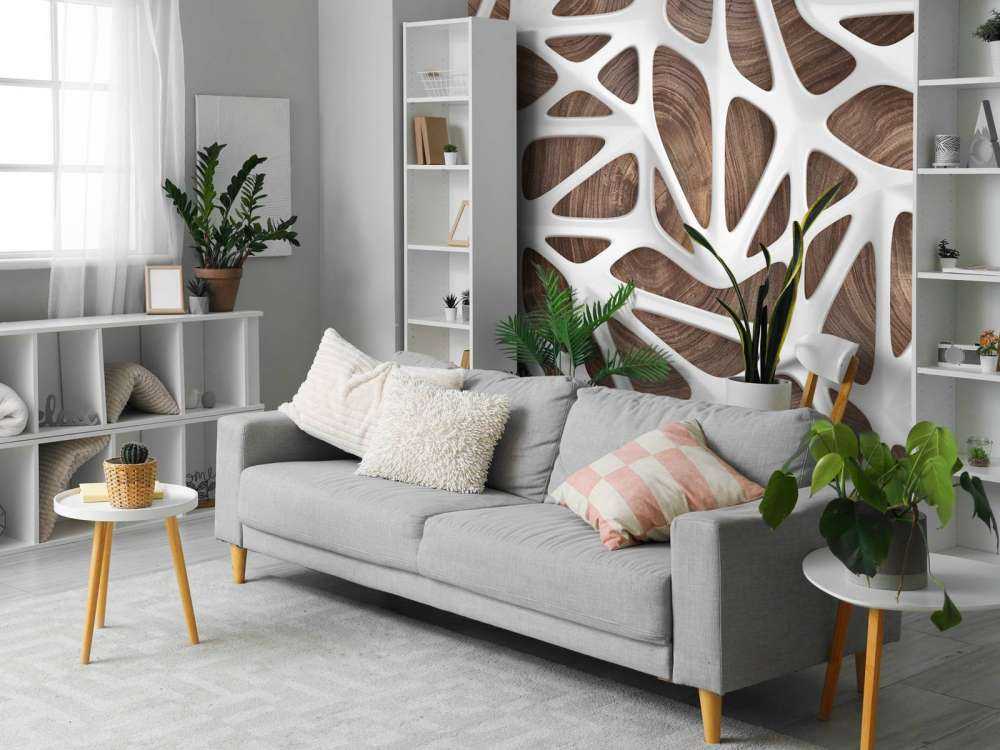 White pattern on wood