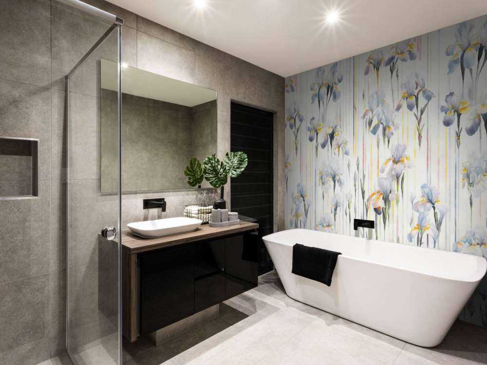 Irises and Stripes Seamless Blue