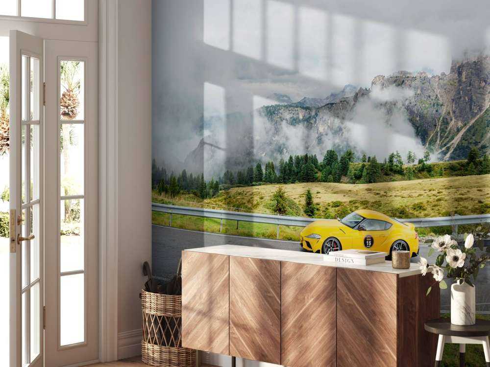 Sports cars in the Dolomites