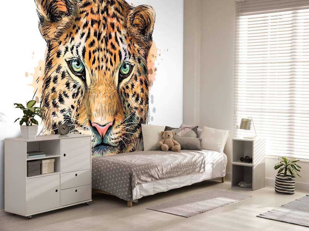 Luipaard van waterverf