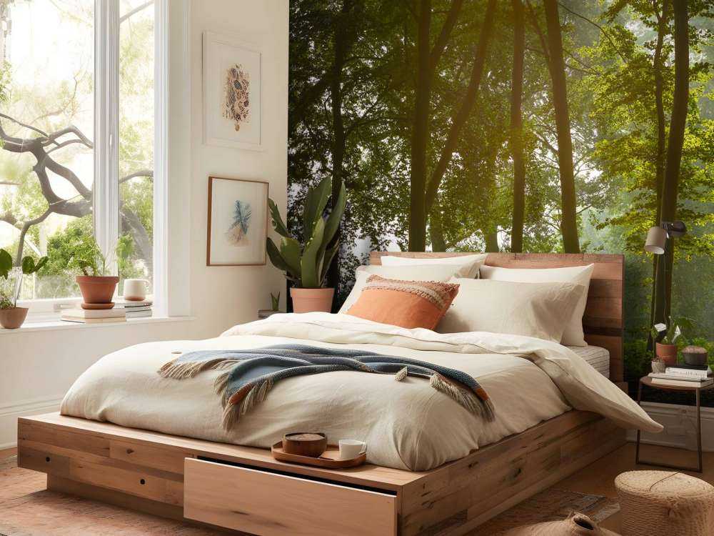 Forest in the morning sun