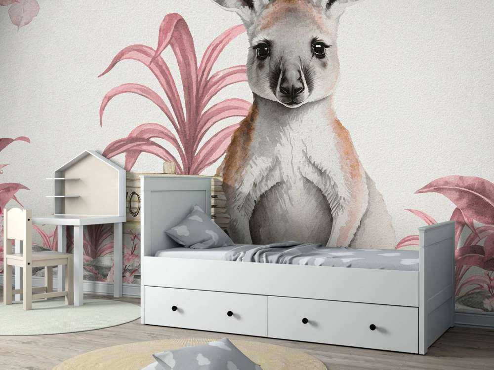 Baby jungle kangaroo pink
