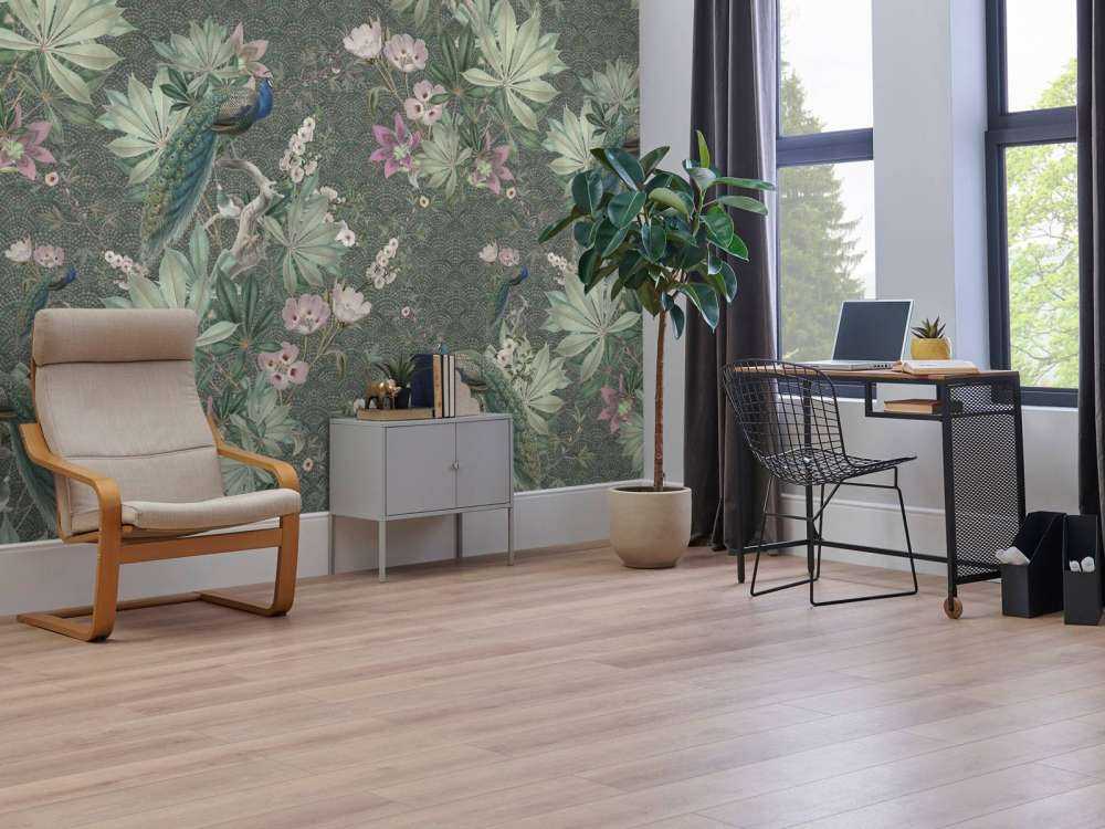 Vintage garden peacocks - dark green