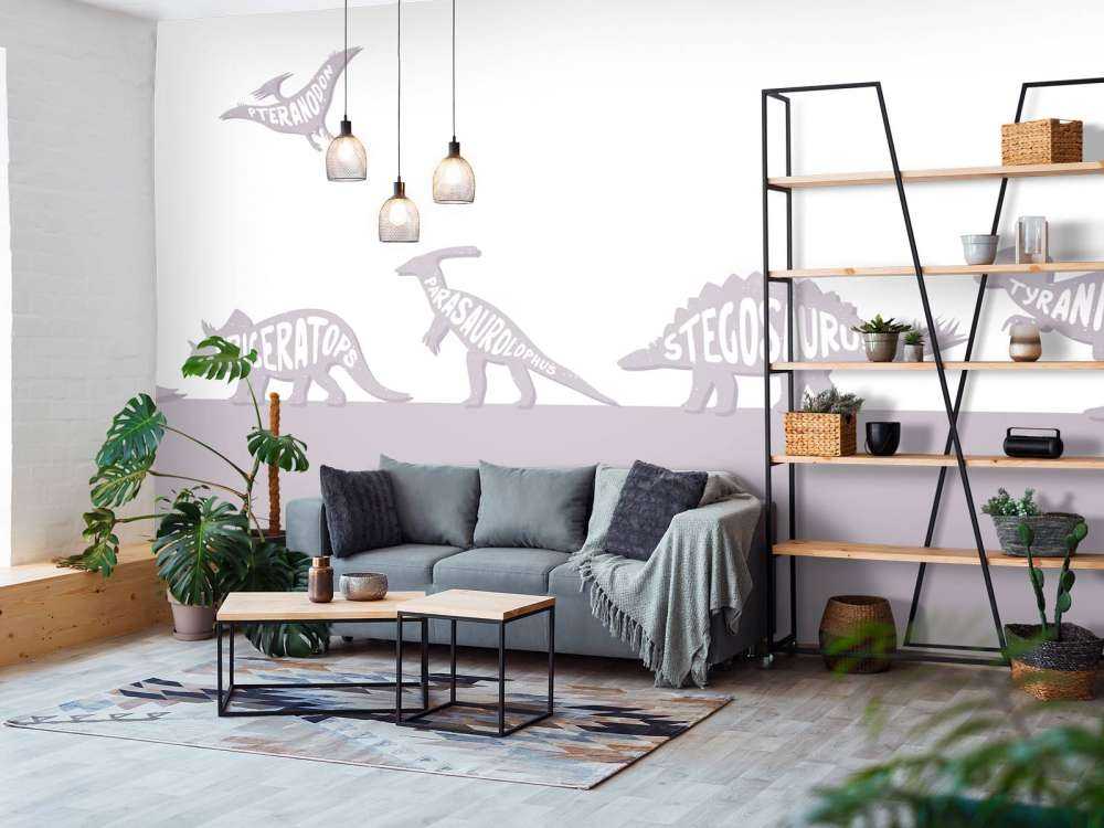 Dinos with text in pink