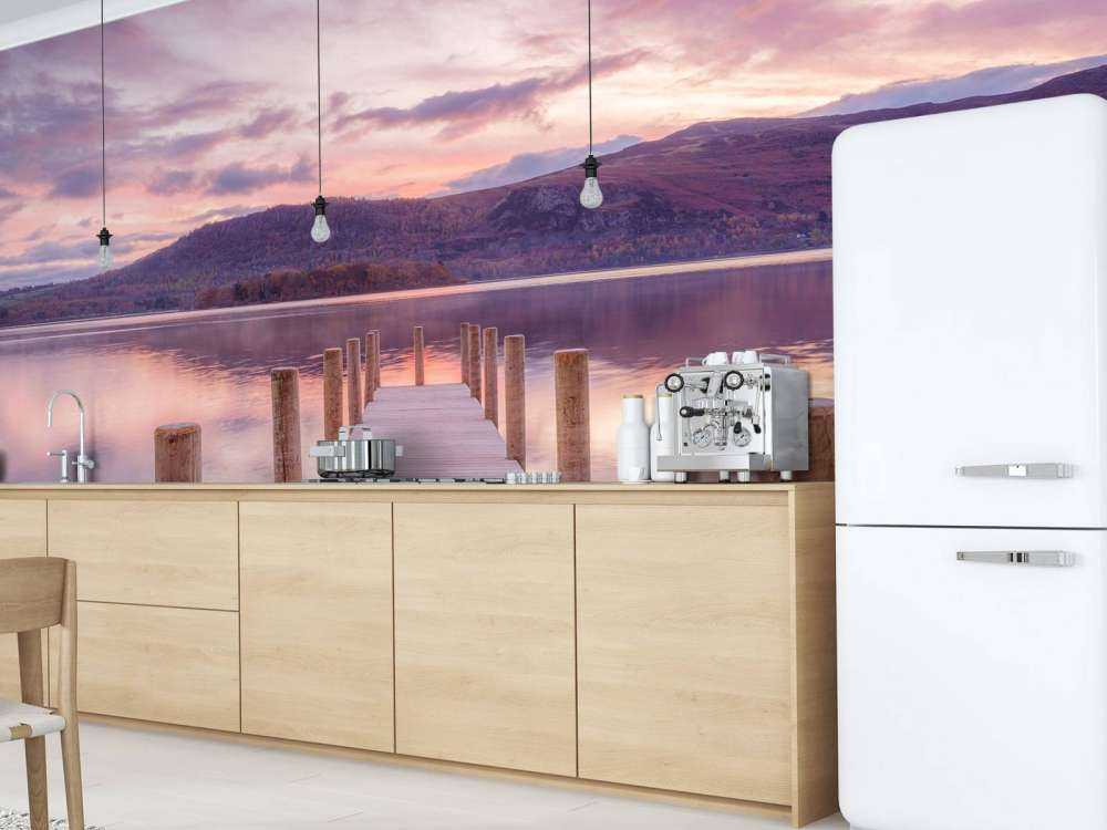 Wooden jetty at sunset