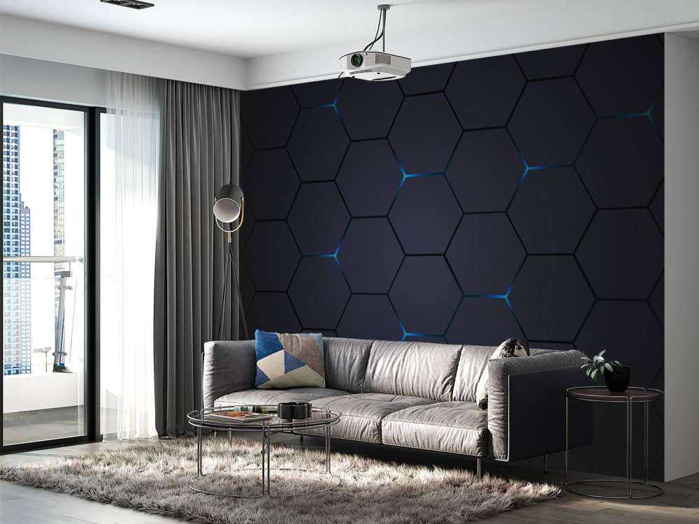 Dark grey hexagons