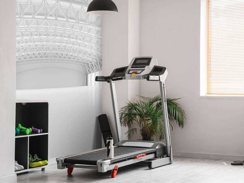 Empty white warehouse