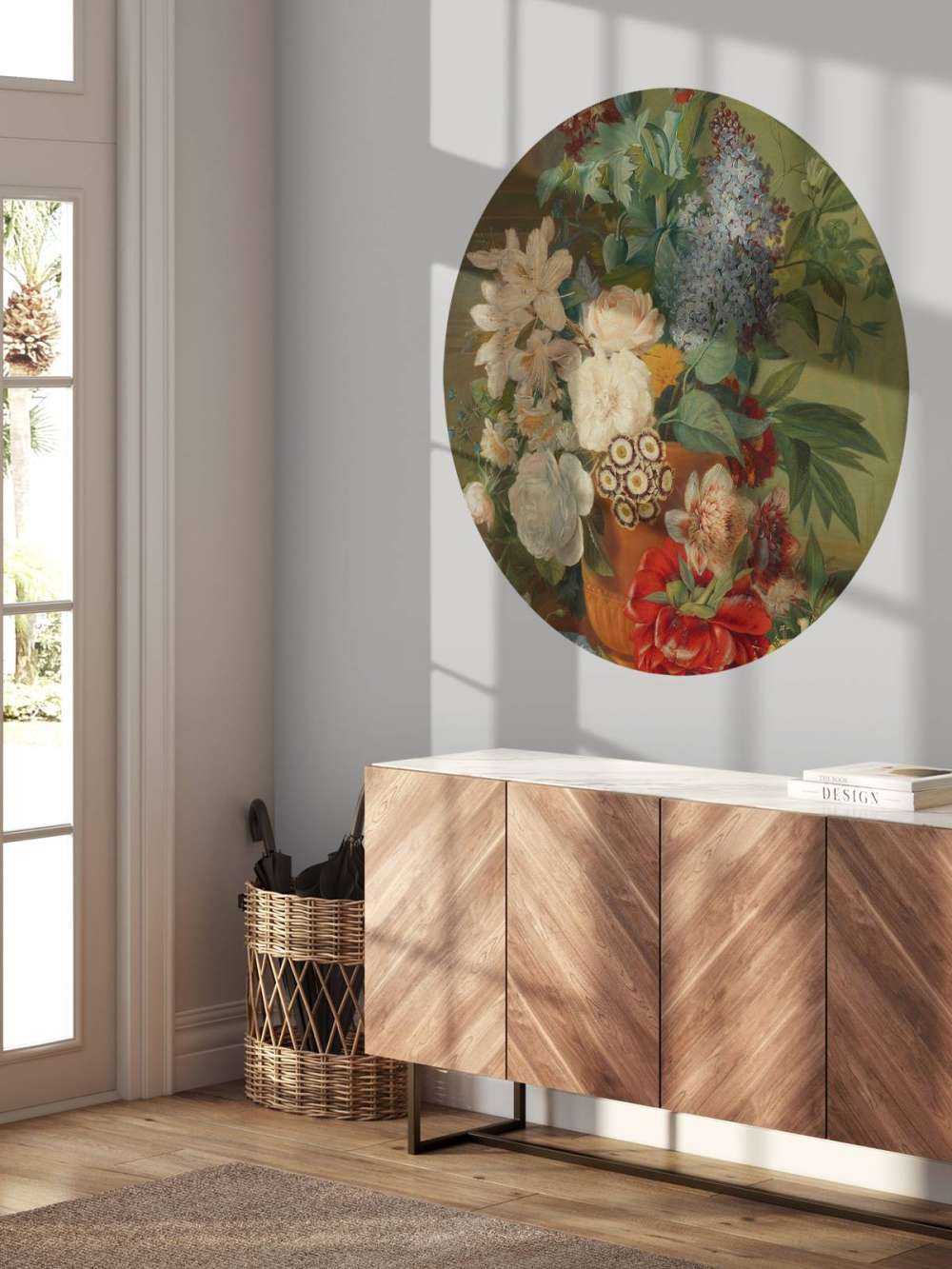 Flowers in a terracotta vase